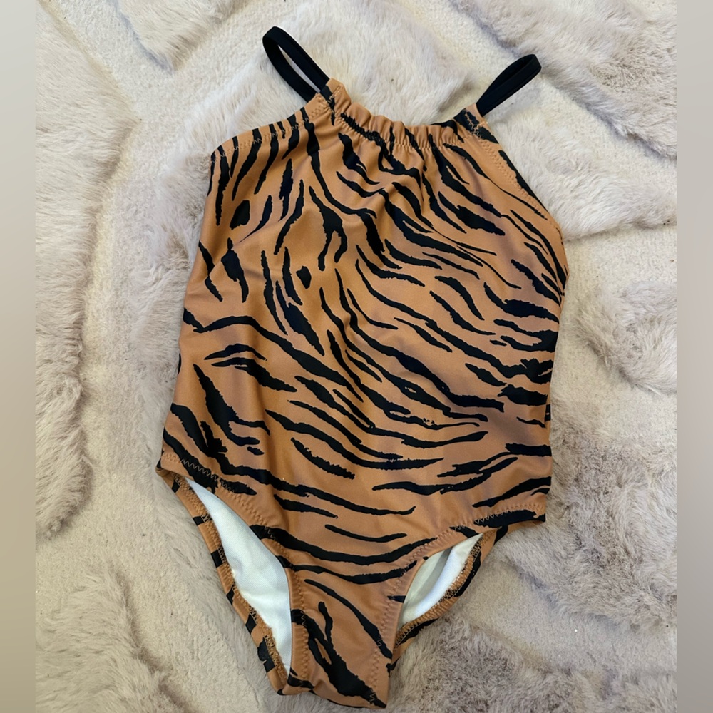 Carter's Brown and Black Tiger Print Swimsuit